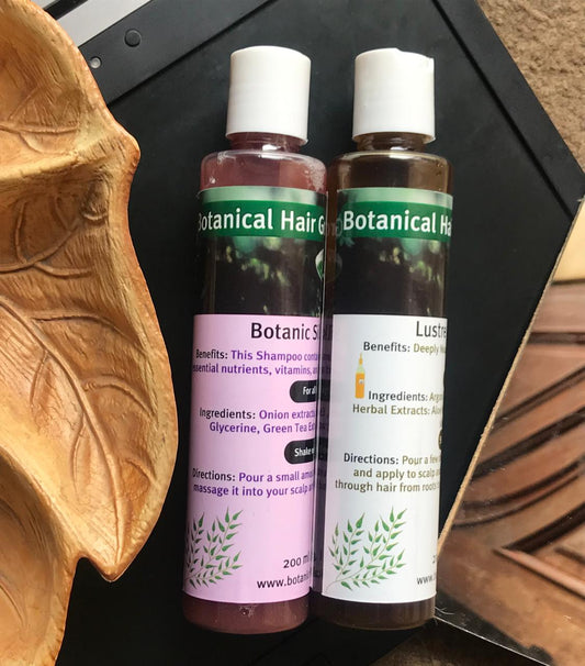 Combo Deal Lustre & Glow Hair Oil and Botanic Silk Shampoo